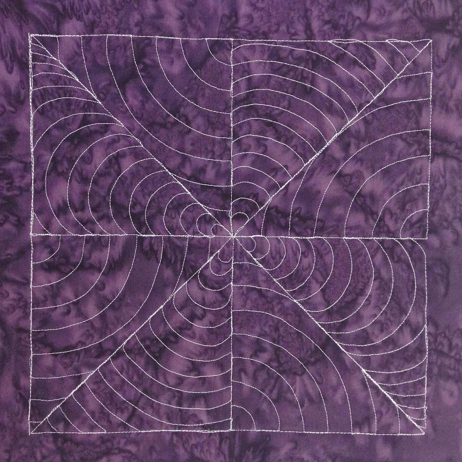 The Free Motion Quilting Project 26. Quilt Echo Shell in a Pinwheel Block
