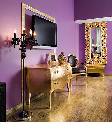 Muebles auxiliares dorados