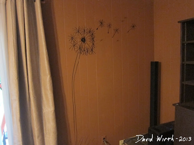 draw on wall with Sharpie, decal, flower