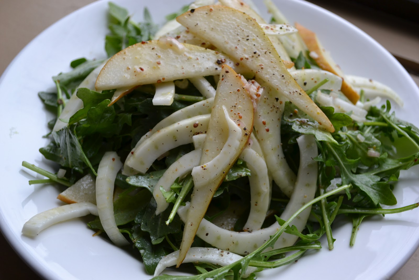 kale and kumquats Arugula Salad with Pear and Fennel