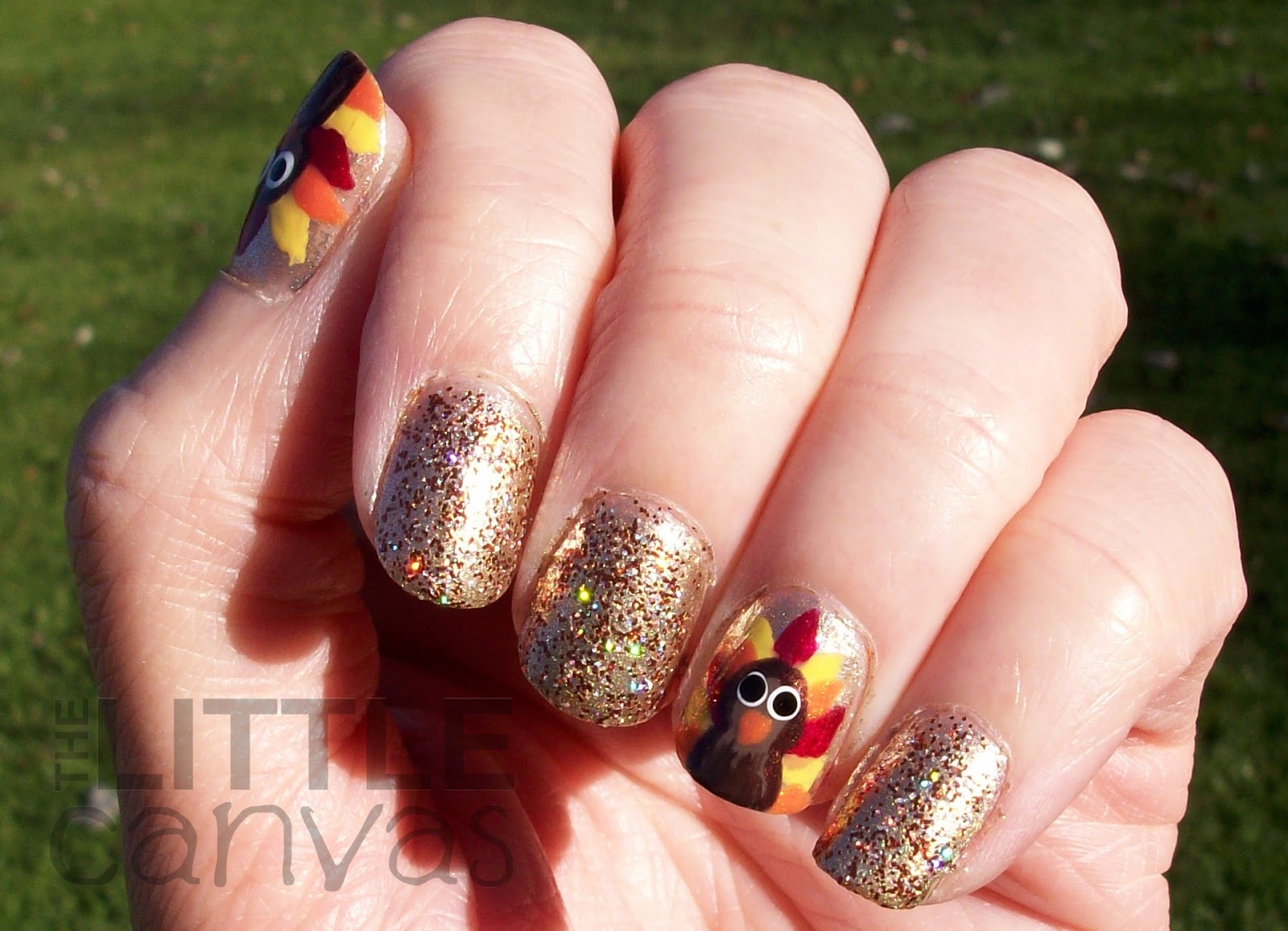 2. Thanksgiving Turkey Nail Art - wide 1