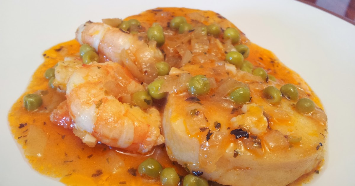 Cocinando entre cacharros: MEDALLONES DE MERLUZA CON LANGOSTINOS Y