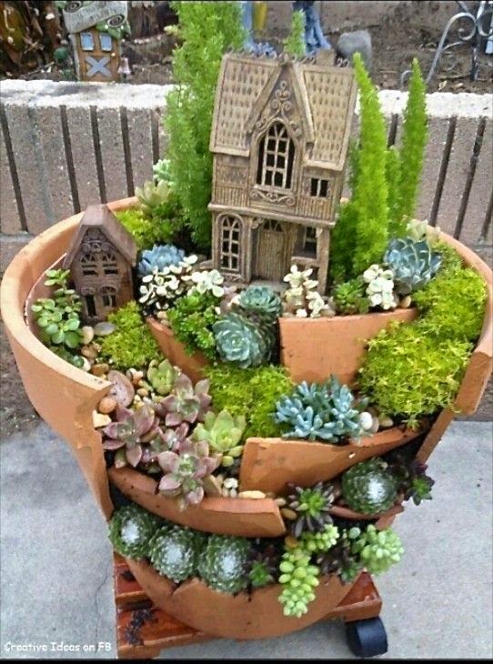 mini jardins em vaso:Fairy Garden Flower Pots mini jardins em vaso:Fairy Garden Flower Pots