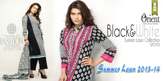 Orient Textiles Black and White Lawn Collection 2013