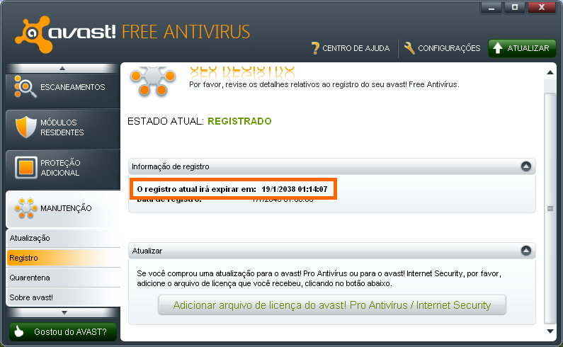 Licenca avast free antivirus ate 2038 sem download