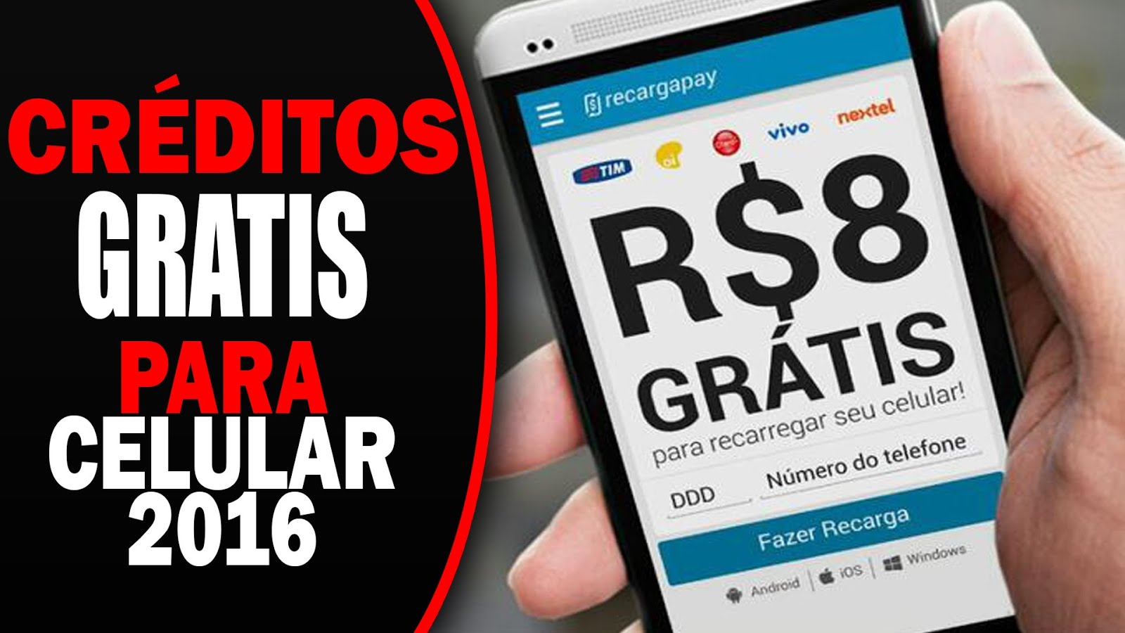 Ganhe R$8,00 Reais em Recarga de Celular Na Hora