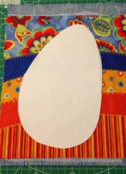 Place the template on your top and backing fabric Place the template on your top and backing fabric