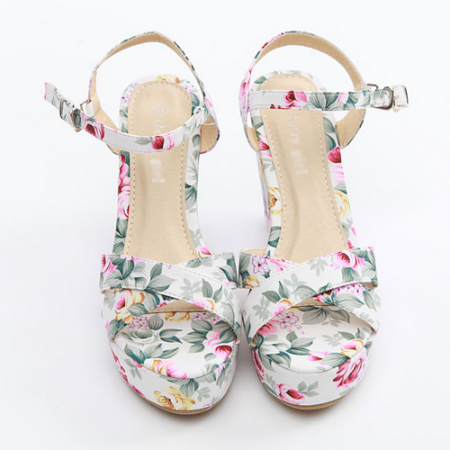 Flower Bomb Wedge Sandals