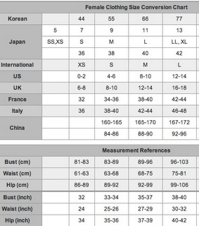 Size Chart.