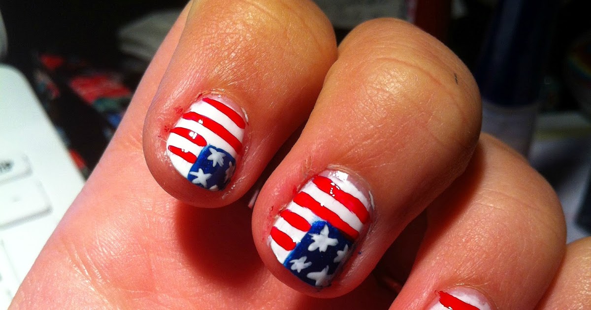 1. American Flag Nail Art Design - wide 8