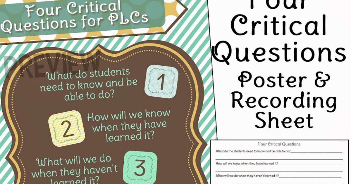 Vavoom Classroom Four Critical Questions for PLCs