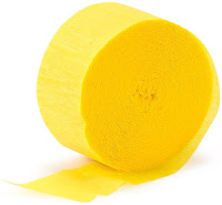 yellow crepe paper