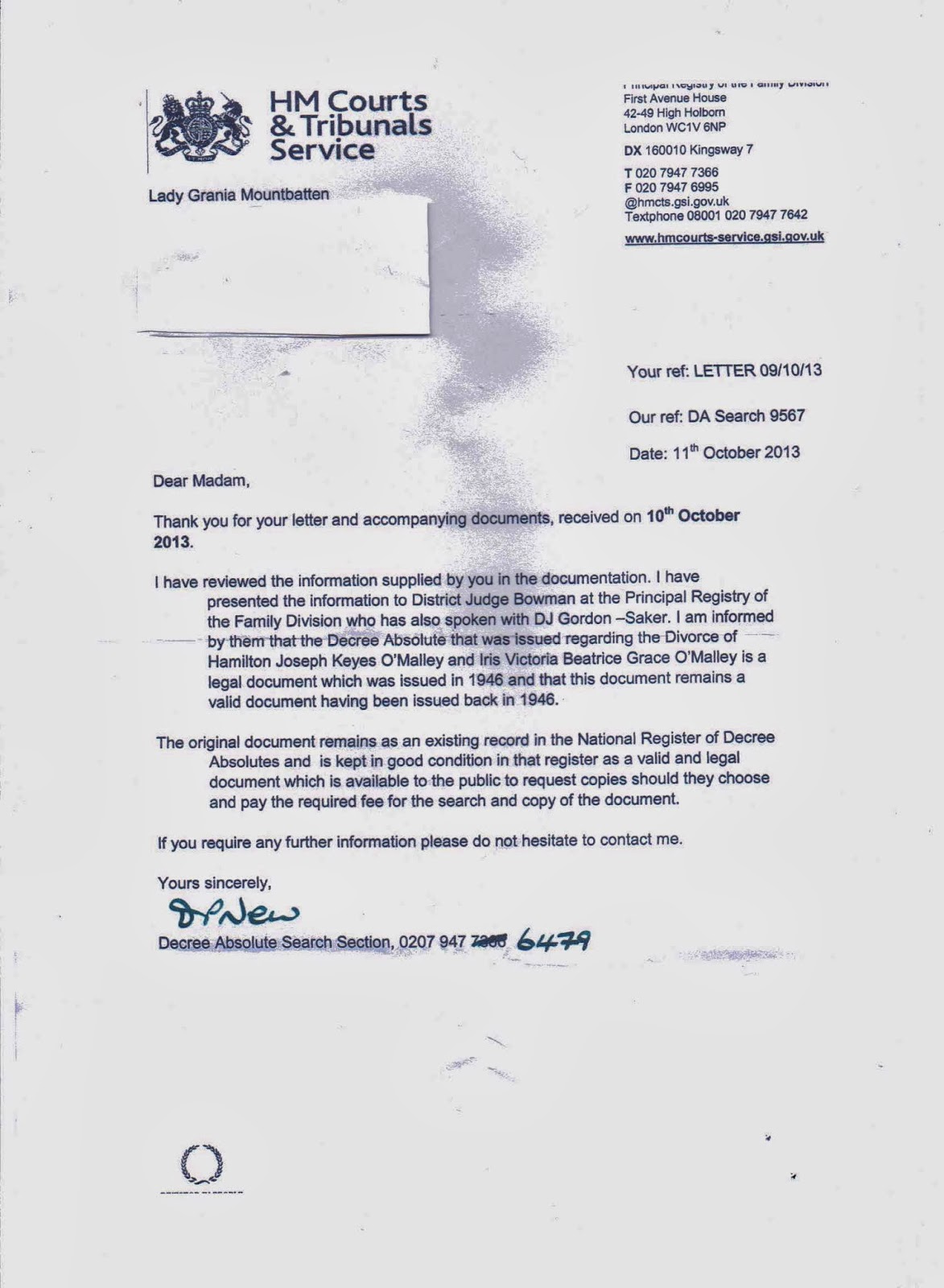 Divorce application letter picture