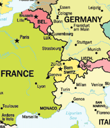 France Map Switzerland