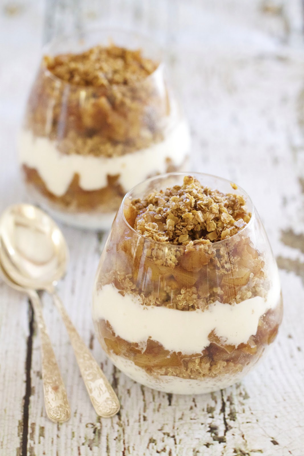 Epicurean Mom Cinnamon Apple Quinoa Parfait