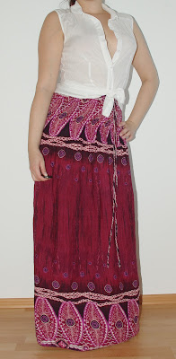 [Fashion] Ethno Boho Maxirock mit weißer Bluse // Boho maxi skirt with ethno print & white blouse