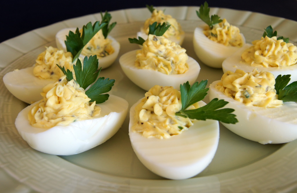 Karen Cooks Deviled Eggs with Tarragon and Capers