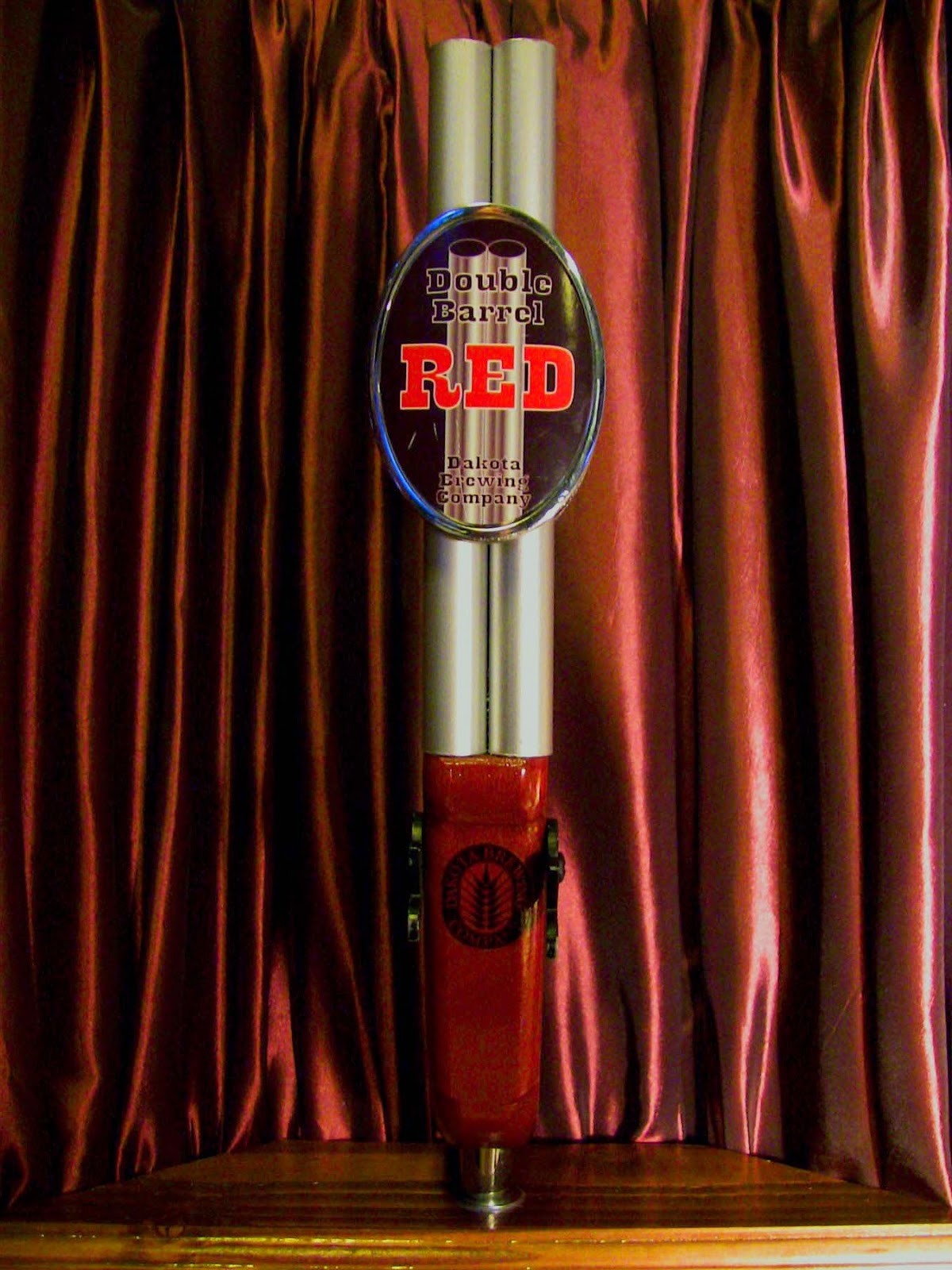 Tap Handle 407 Dakota Brewing Double Barrel Red