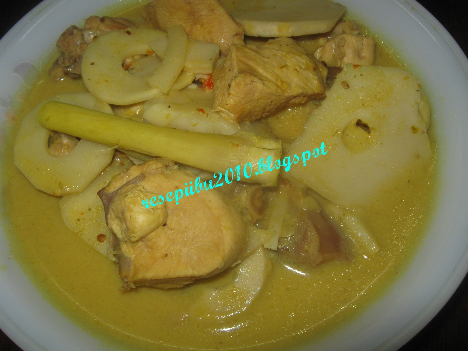 Lemak Kuning Ayam Campur Rebung Resepi Ibu