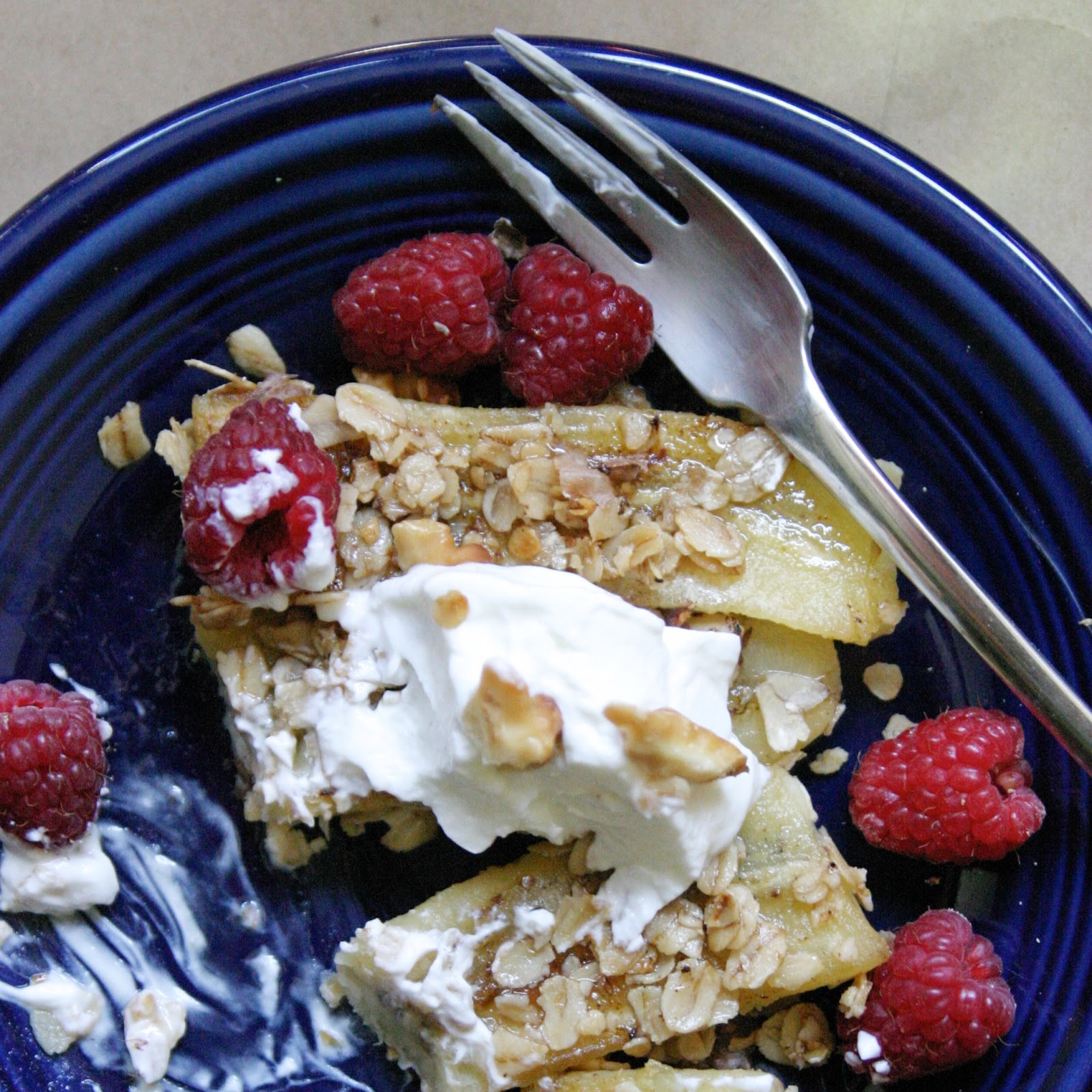 Caramelized Bananas with Yogurt and Berries