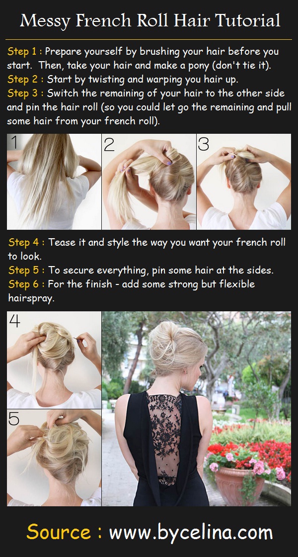 Messy French Roll Hair Tutorial Pinterest Tutorials