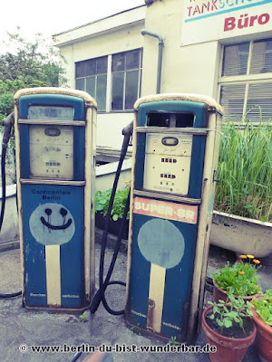 Berlin, tankstelle, verlassene, hinterhof, benzin, kreuzberg