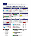 CALENDARIO ESCOLAR 2012-13