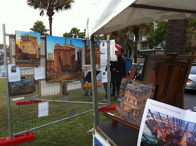 Exhibition of paintings of Pyrmont painted en plein air by Jane Bennett at the 2012 Pyrmont Festiva