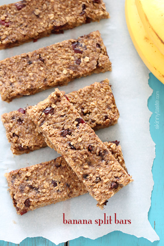 Banana Split Bars Skinnytaste