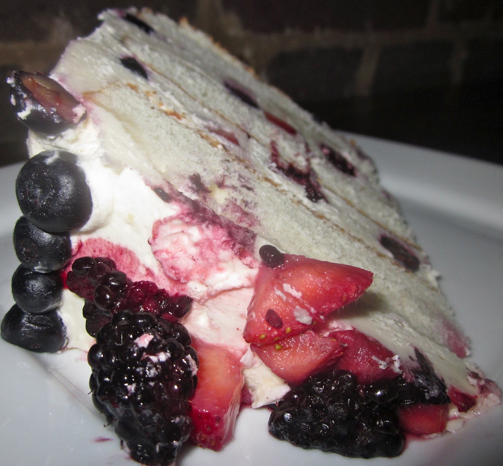 Haute + Heirloom Mixed Berry Shortcake Layer Cake with Fresh Berries
