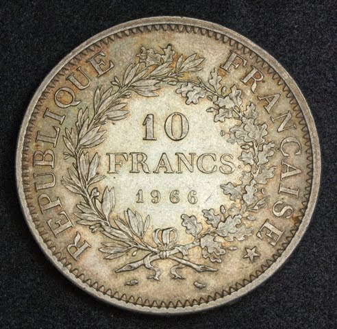 france francs silver 1966 coins coin minted foreign money currency banknotes