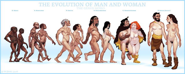 La evolución del hombre  Evolving-evolution+hombre+y+mujer