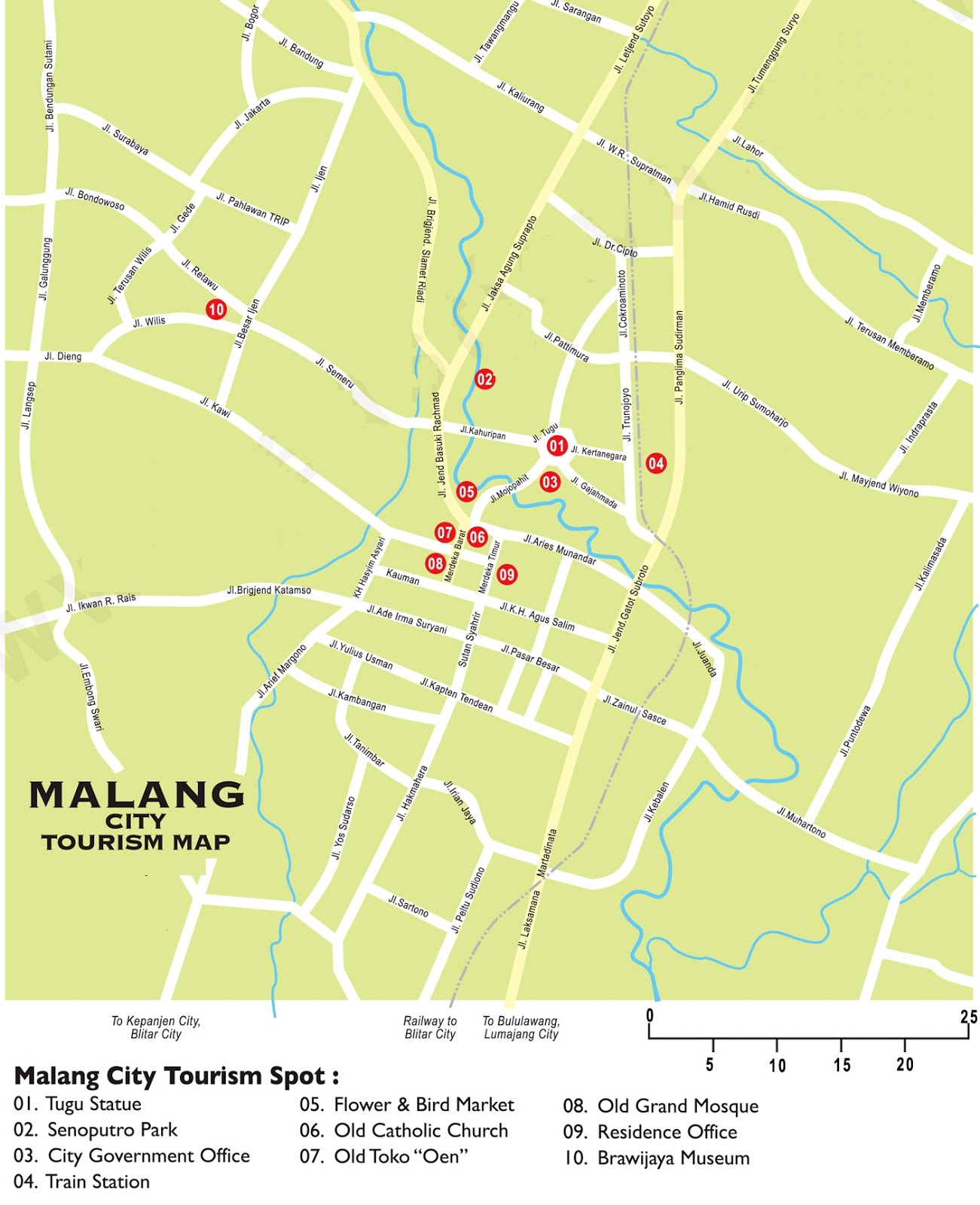 AMAZING INDONESIA: MALANG CITY AND DISTRICT MAP