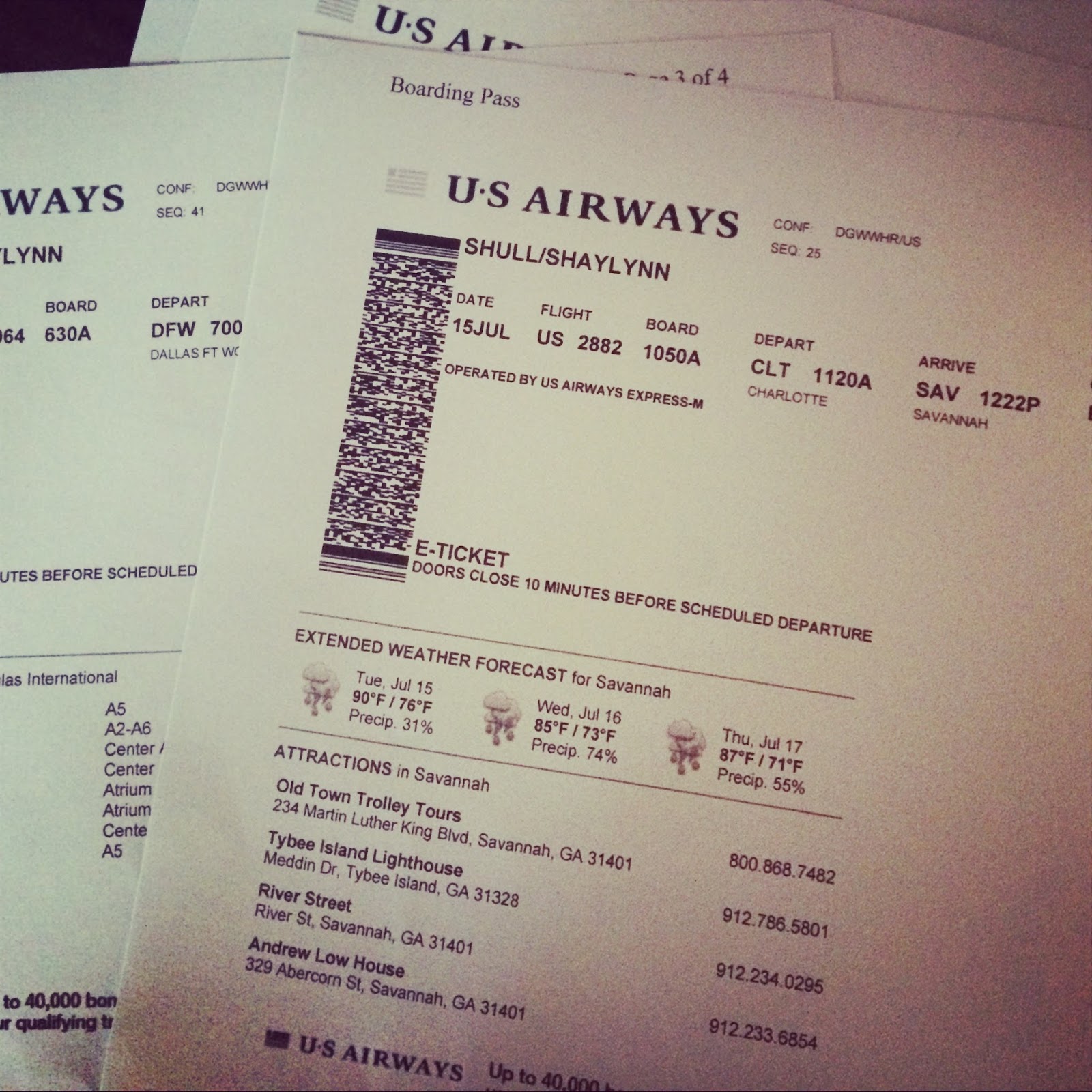 Plane Tickets to Savannah Travel Tickets