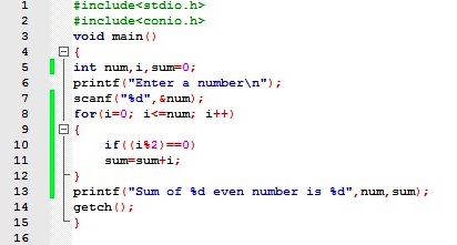 C Program To Print Even Numbers And Odd Numbers