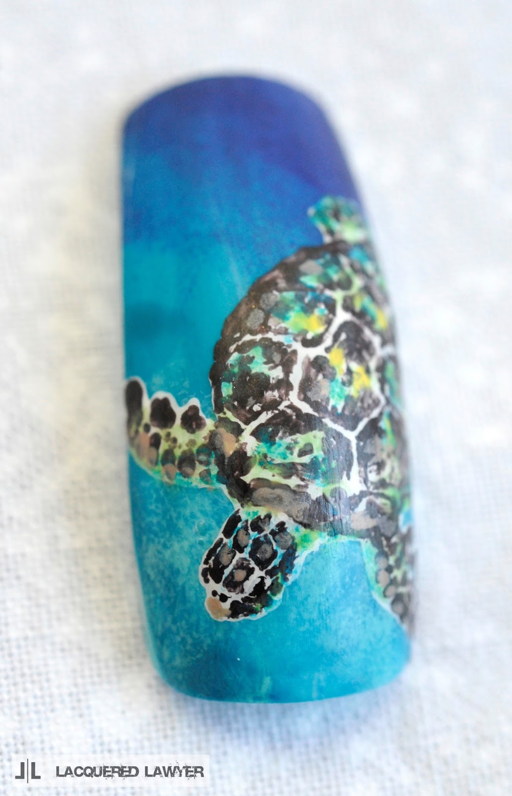 Lacquered Lawyer | Nail Art Blog: Sea Turtle