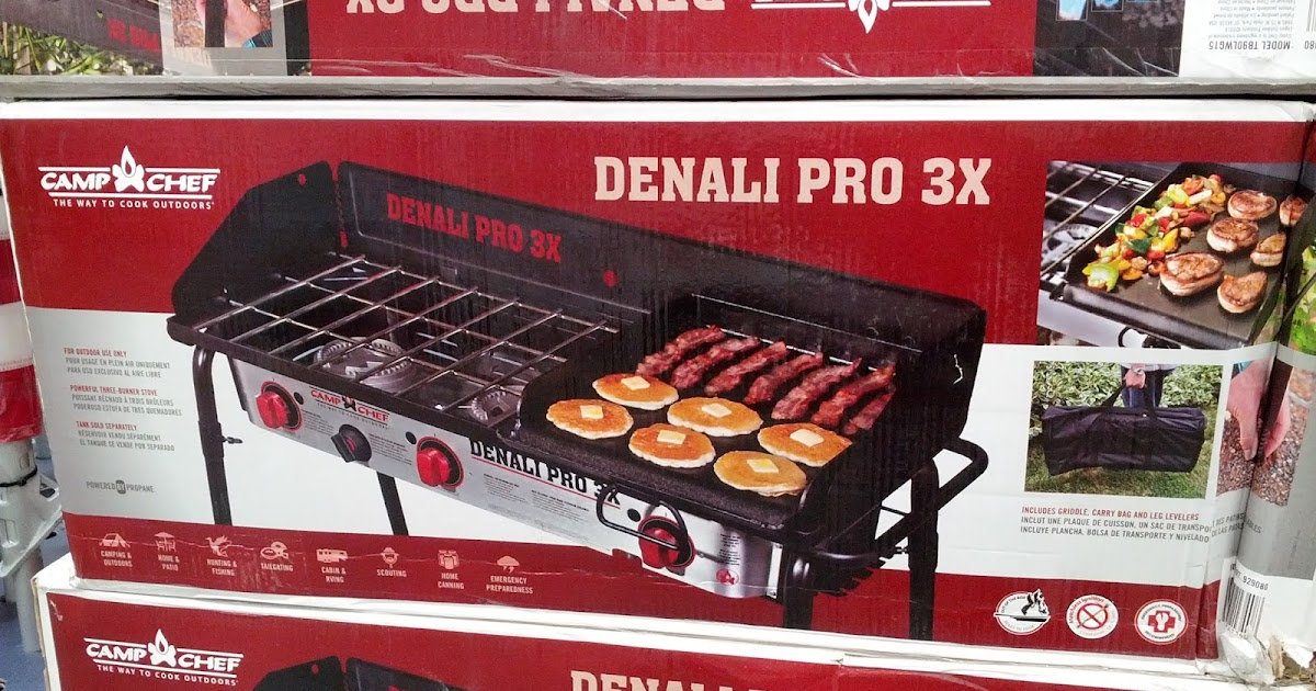 Camp Chef Denali Pro 3x Propane Burner Stove with Griddle Costco