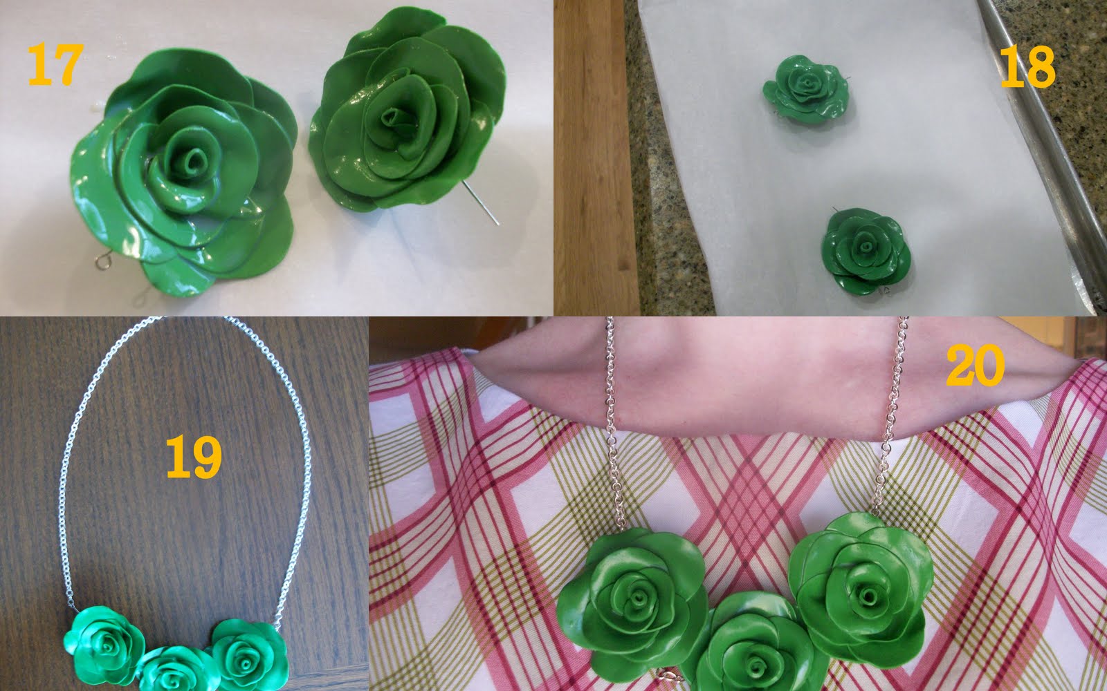 Jengerbread Creations Sculpey Flowers and Necklace Tutorial