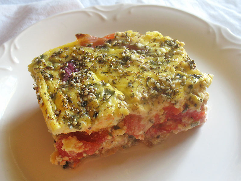 Lisa's Vegetarian Kitchen Eggplant, Mushroom and Cheese Quiche