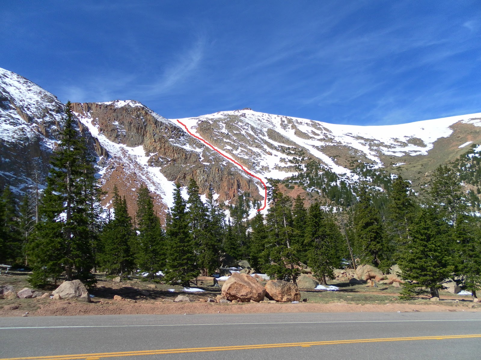 rocky mountain explorer Climbing and Skiing Pikes Peak