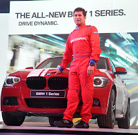 Sachin Tendulkar at the Unveil of BMW 1 series car