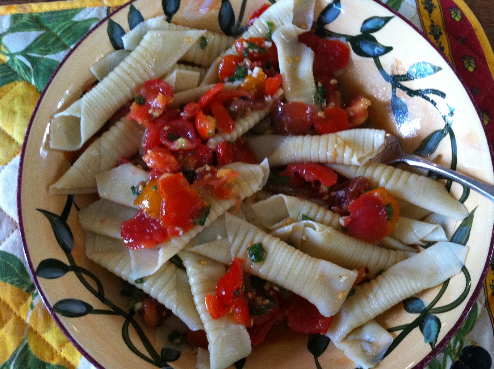 Sybil's Spoon Homemade Garganelli with Fresh Garden Tomato Sauce