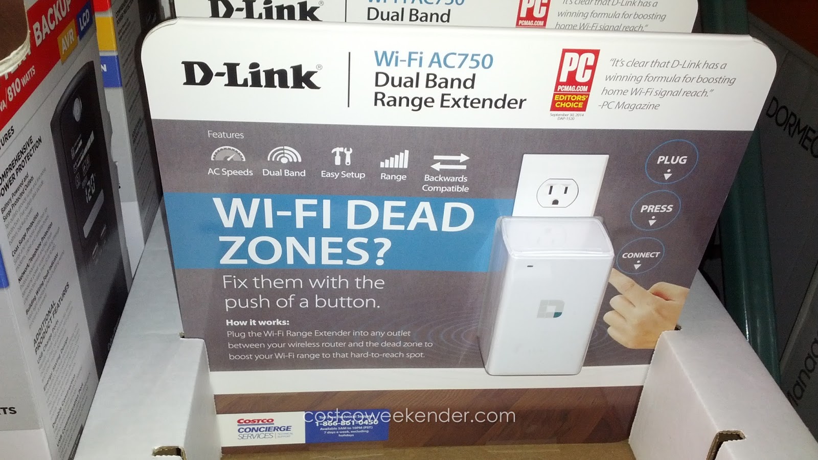 DLink AC750 WiFi Range Extender Costco Weekender