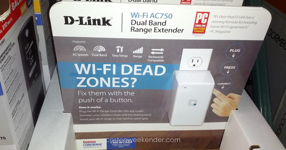 DLink AC750 WiFi Range Extender Costco Weekender