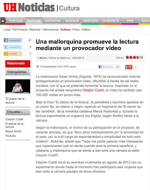 diario balear Última hora | Una mallorquina promueve la lectura mediante un provocador vídeo 1 diario balear Última hora | Una mallorquina promueve la lectura mediante un provocador vídeo - Roser Amills, escritora mallorquina