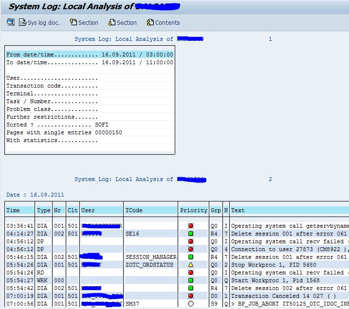 SAP Basis Tutorials SAP System Log