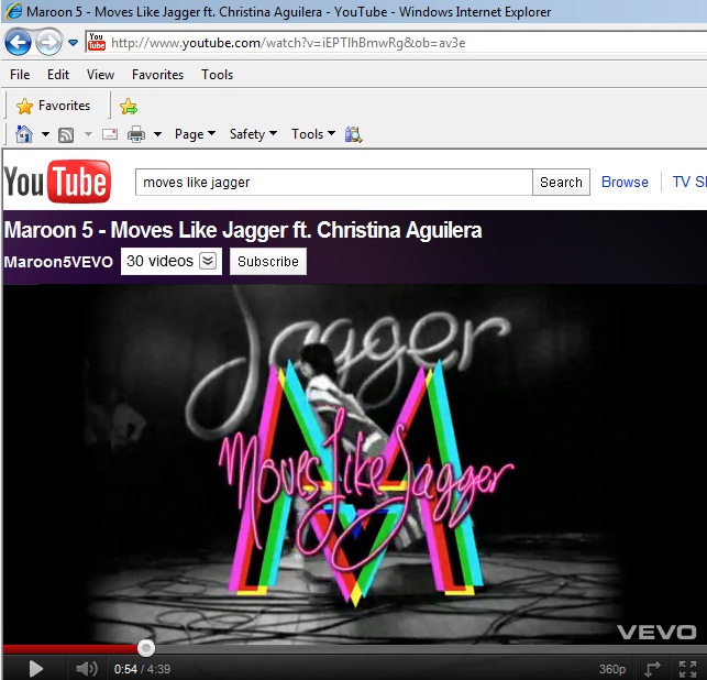 youtube moves like jagger