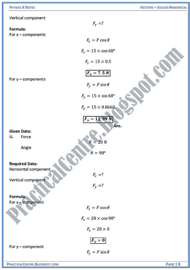 vectors-solved numericals-example-and-problem-physics-x