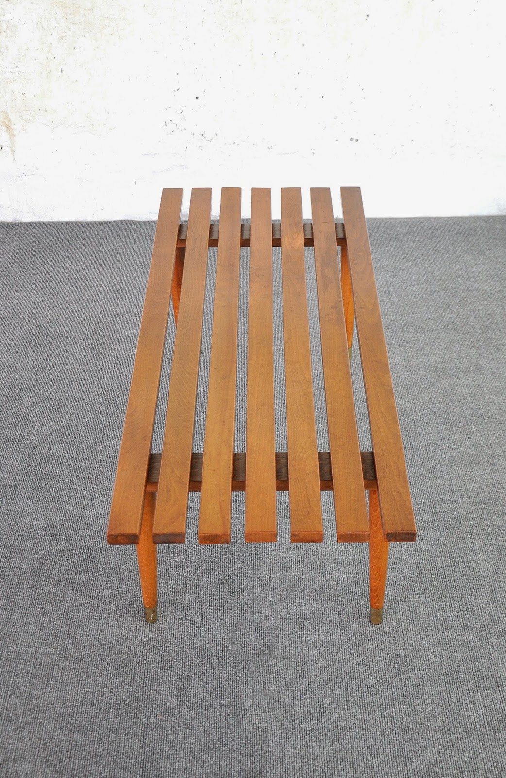 SELECT MODERN: Mid Century Modern Slat Bench