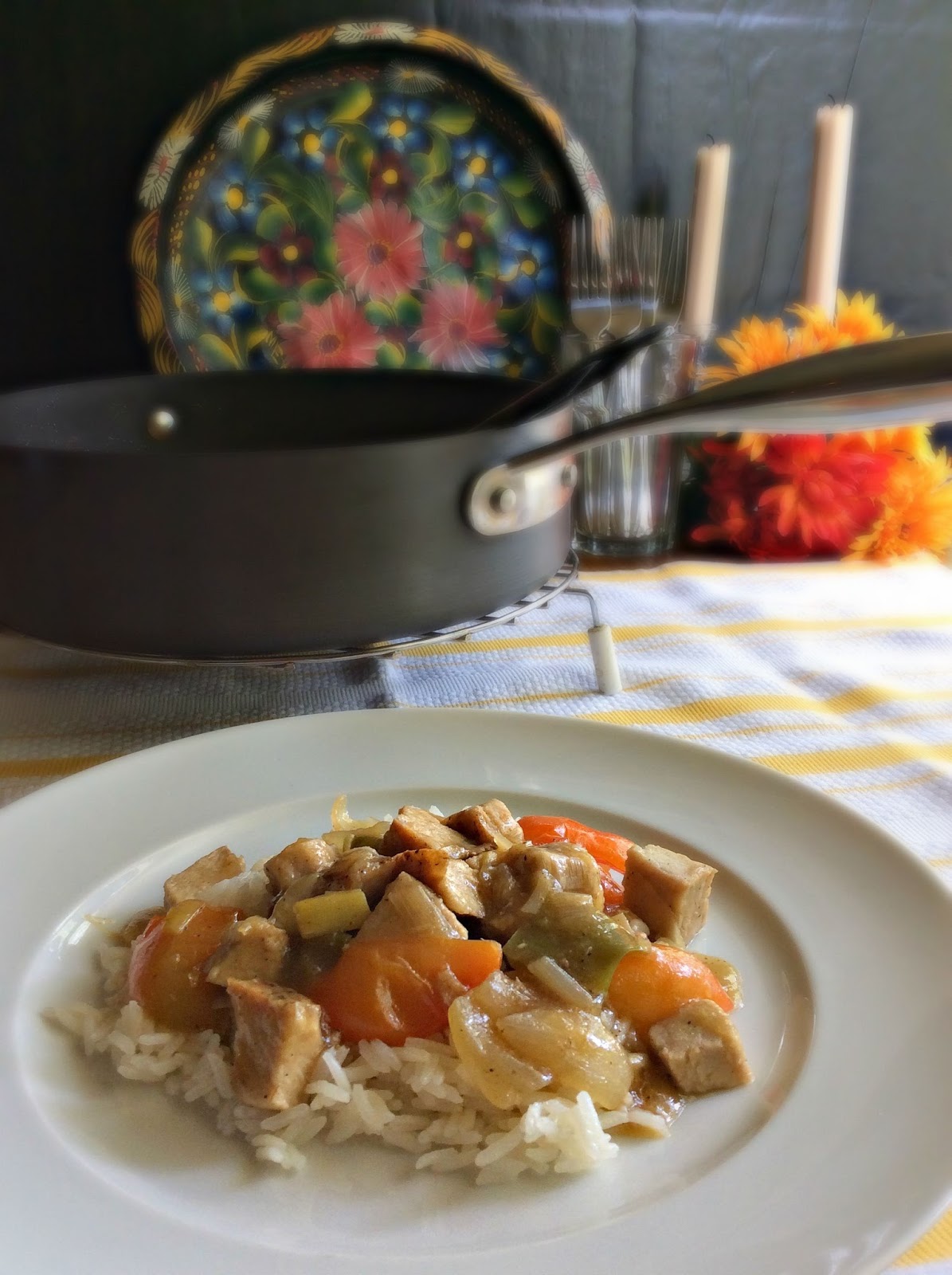 Cooking On A Budget Pork, Peppers & Onions Over Rice